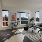Interior of modern apartment living room