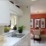View of the dining area from the kitchen.