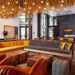Interior lobby with couches