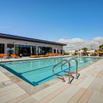 Exterior of roof top deck with swimming pool