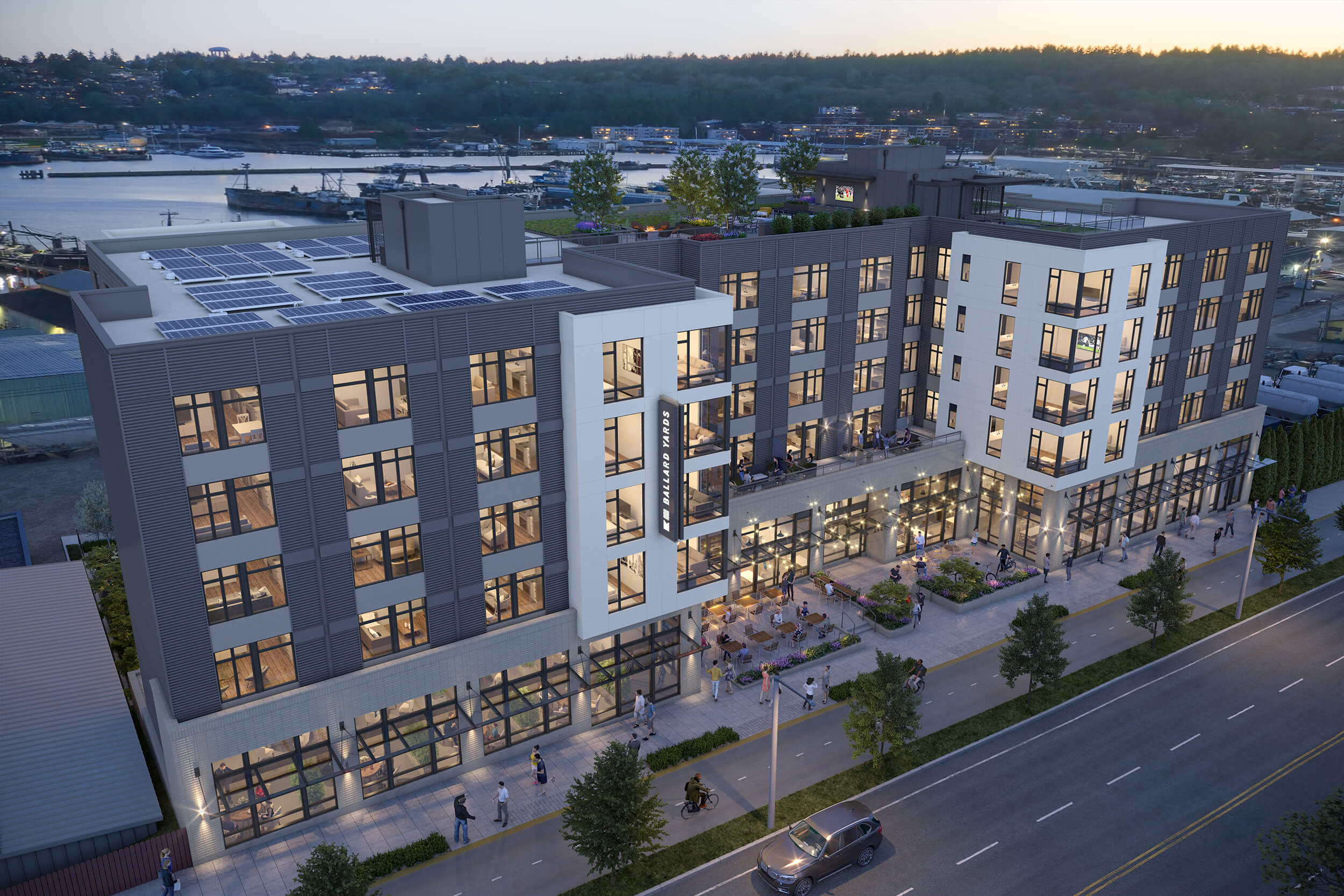 Exterior of apartment building