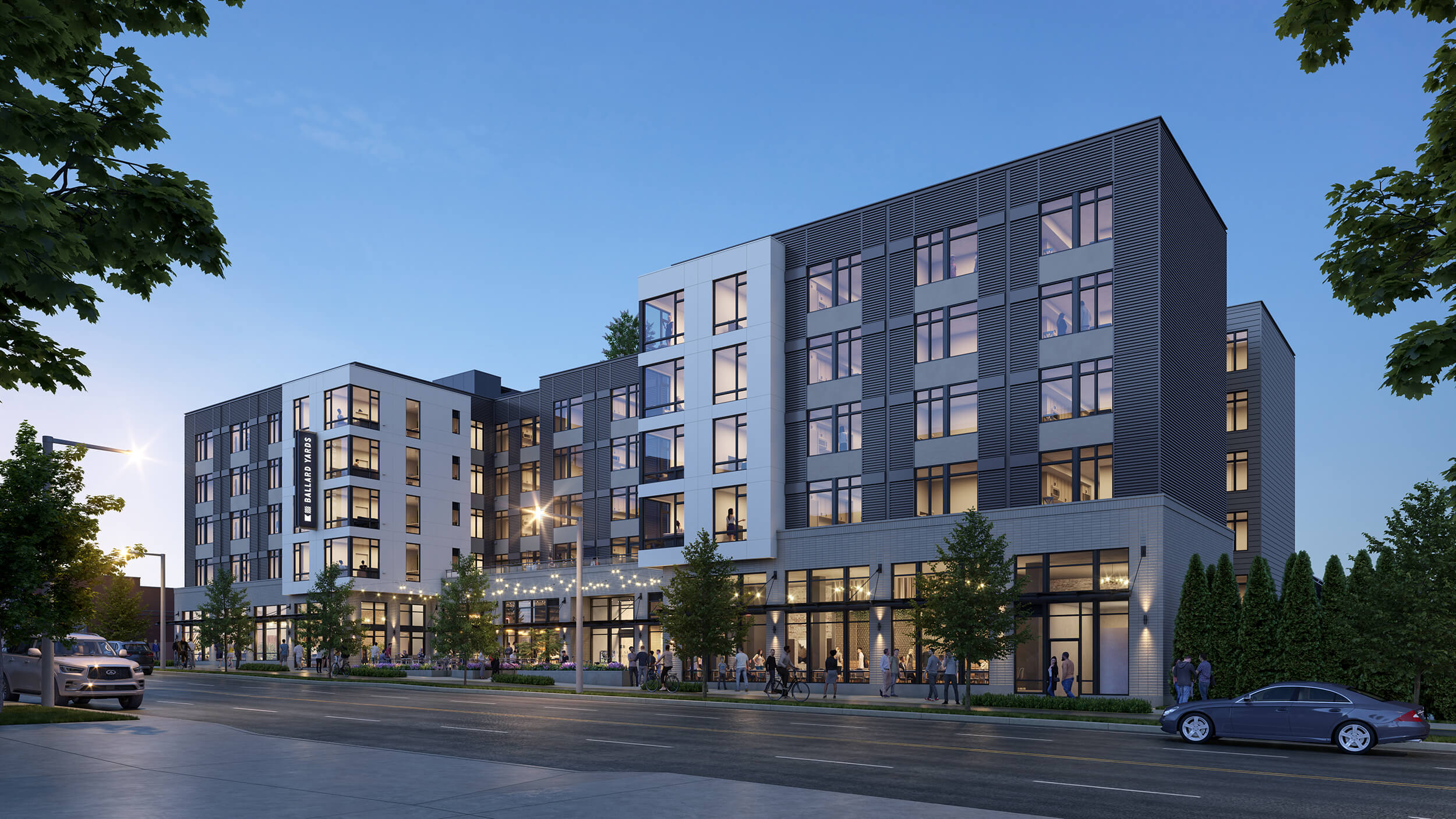 Exterior of apartment building