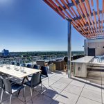 Rooftop seating with BBQs