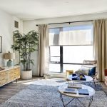 Interior of modern furnished living room
