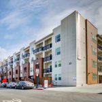 Exterior of modern apartment building