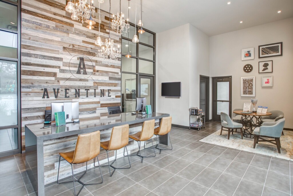 Common area interior with counter seating and small table