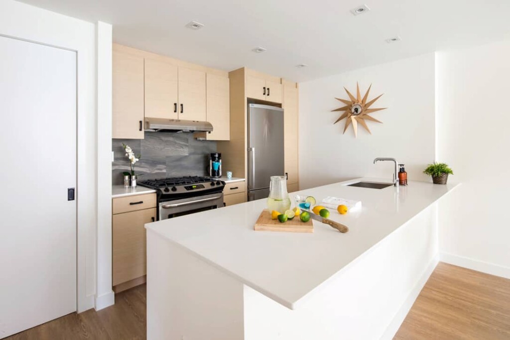 Interior of modern apartment kitchen