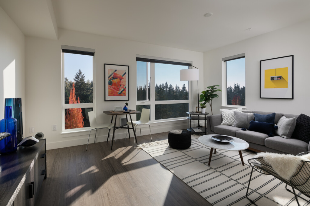 Interior of modern apartment living room